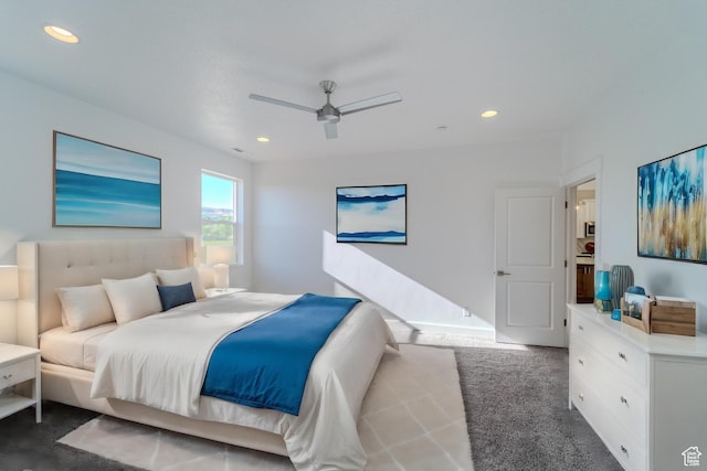 723 S 1220 W Unit 34, Hurricane, UT 84737 - carpeted bedroom with ceiling fan and recessed lighting