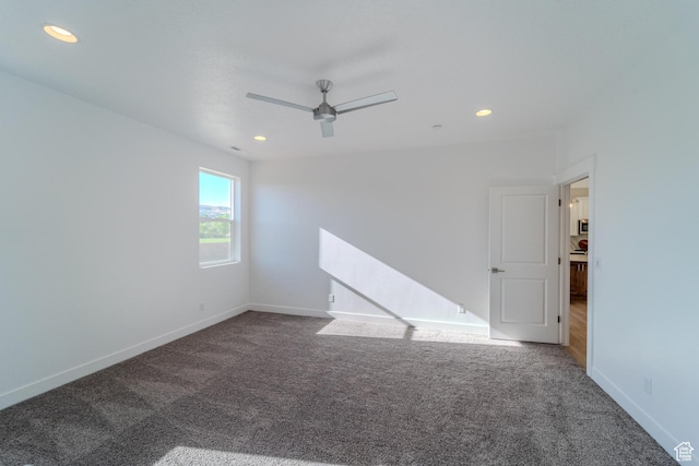 723 S 1220 W Unit 34, Hurricane, UT 84737 - empty room featuring carpet floors, baseboards, a ceiling fan, and recessed lighting