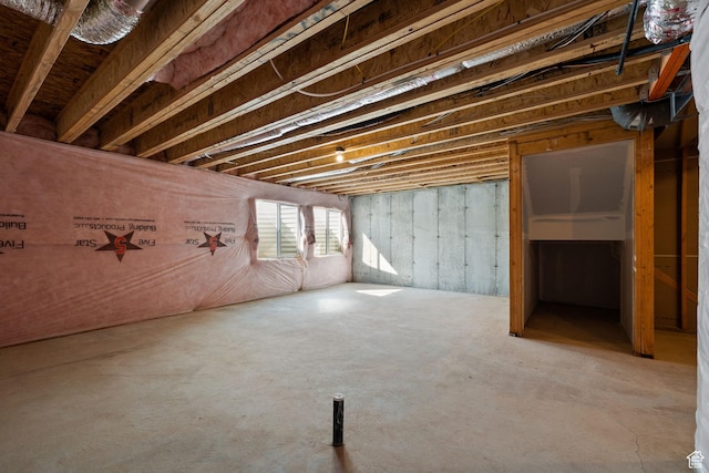 view of basement