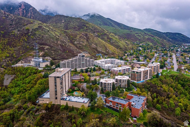 875 S Donner Way Unit 1203, Salt Lake City, UT 84108 - birds eye view of property with a mountain view