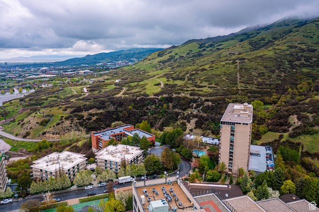 875 S Donner Way Unit 1203, Salt Lake City, UT 84108 - birds eye view of property with a mountain view