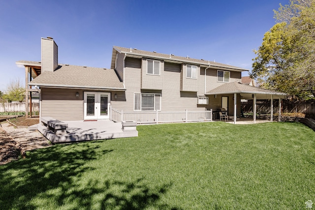 1560 E 1580 N, Logan, UT 84341 - rear view of house featuring french doors, a yard, and a patio