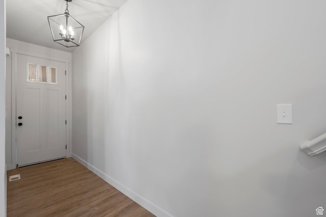 108 W 1320 N, Nephi, UT 84648 - entryway featuring wood finished floors and a chandelier