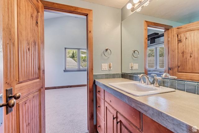 4345 W Stoneybrook Cir, Alpine, UT 84004 - bathroom with vanity and a wealth of natural light