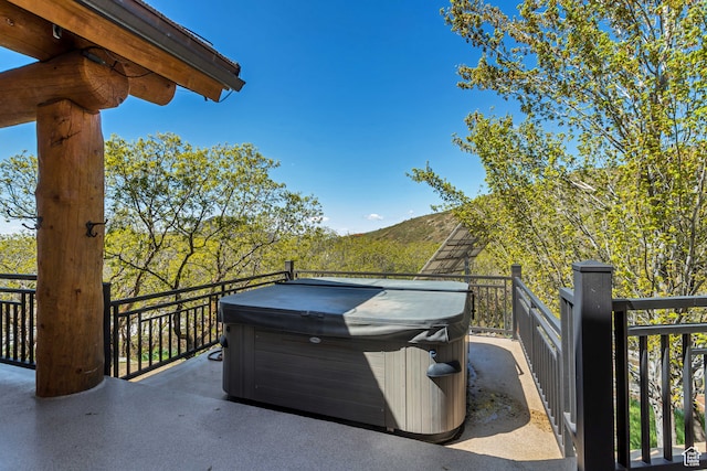 4345 W Stoneybrook Cir, Alpine, UT 84004 - view of patio / terrace featuring a hot tub