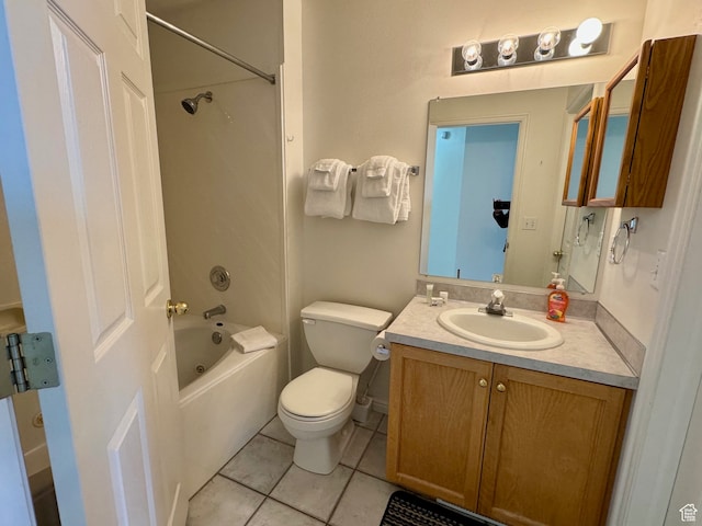 888 N Newburg Dr Unit 1, Garden City, UT 84028 - full bathroom with bathing tub / shower combination, tile patterned floors, vanity, and toilet