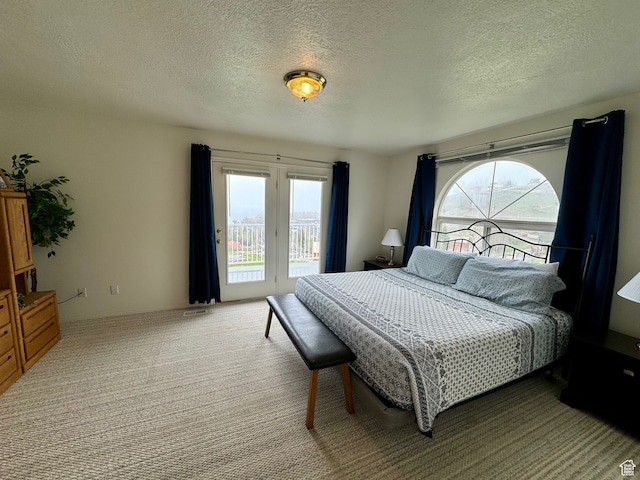 888 N Newburg Dr Unit 1, Garden City, UT 84028 - carpeted bedroom with access to outside, multiple windows, and a textured ceiling