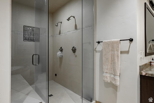 2586 N Whispering Springs Hollow Rd Unit 20, Heber City, UT 84032 - full bathroom featuring a stall shower and vanity