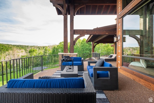 2586 N Whispering Springs Hollow Rd Unit 20, Heber City, UT 84032 - view of patio featuring an outdoor living space