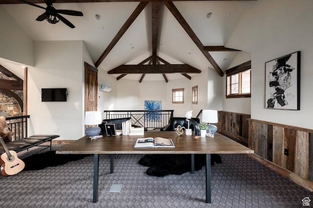 2586 N Whispering Springs Hollow Rd Unit 20, Heber City, UT 84032 - office space with ceiling fan and carpet floors