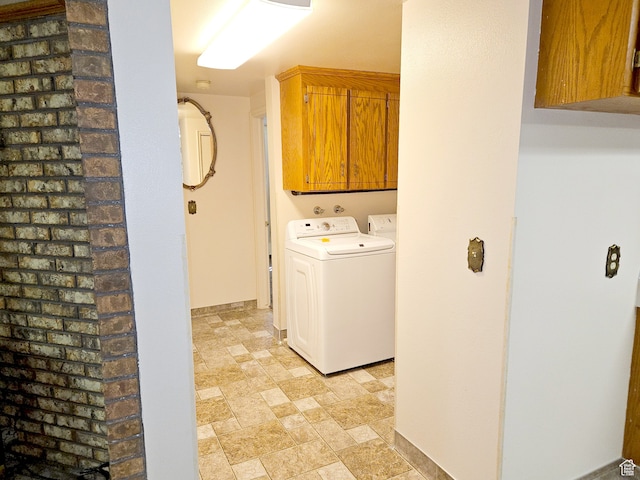 816 N 3500 W, Vernal, UT 84078 - laundry area featuring stone finish flooring, cabinet space, and separate washer and dryer