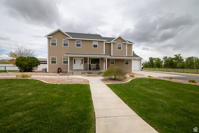 2120 N 2500 W, Vernal, UT 84078 - view of front of home featuring a front yard, a porch, and a garage