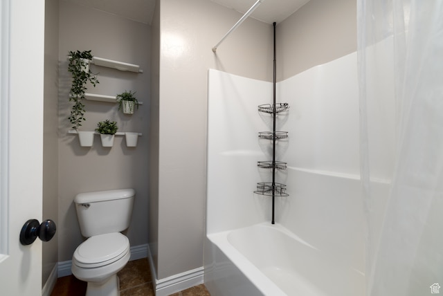 2120 N 2500 W, Vernal, UT 84078 - bathroom with toilet, tile floors, and shower / tub combo