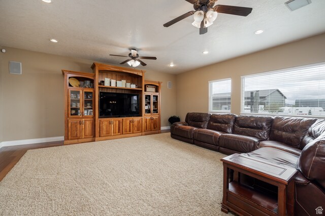 2120 N 2500 W, Vernal, UT 84078 - living room with carpet and ceiling fan