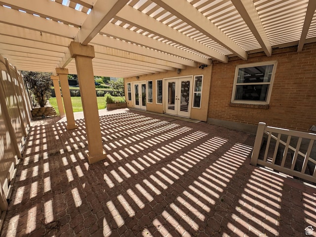 1235 E 820 N, Provo, UT 84606 - view of patio / terrace featuring french doors and a pergola