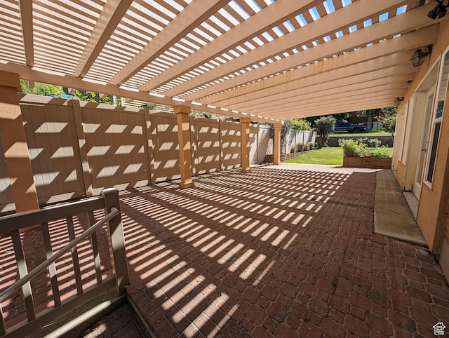 1235 E 820 N, Provo, UT 84606 - view of patio / terrace featuring fence and a pergola