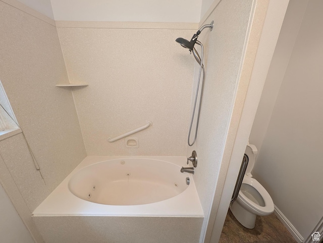 1235 E 820 N, Provo, UT 84606 - bathroom featuring toilet, a combined bath / shower with jetted tub, and baseboards