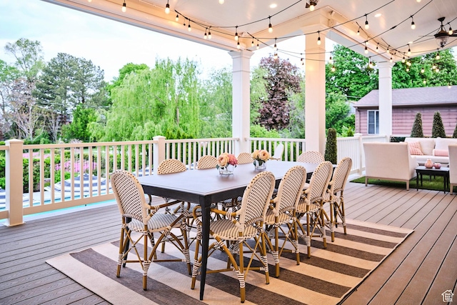 4250 S Camille St, Holladay, UT 84124 - wooden deck featuring outdoor lounge area