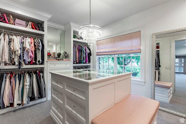 4250 S Camille St, Holladay, UT 84124 - spacious closet featuring light colored carpet and a chandelier