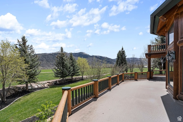 5650 N Franson Ln, Oakley, UT 84055 - view of patio featuring a mountain view