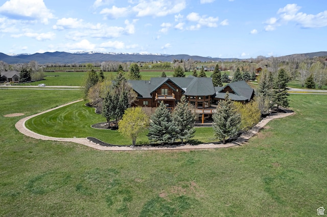 5650 N Franson Ln, Oakley, UT 84055 - drone / aerial view featuring a mountain view