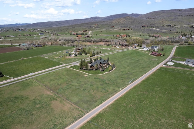 5650 N Franson Ln, Oakley, UT 84055 - birds eye view of property featuring a rural view and a mountain view