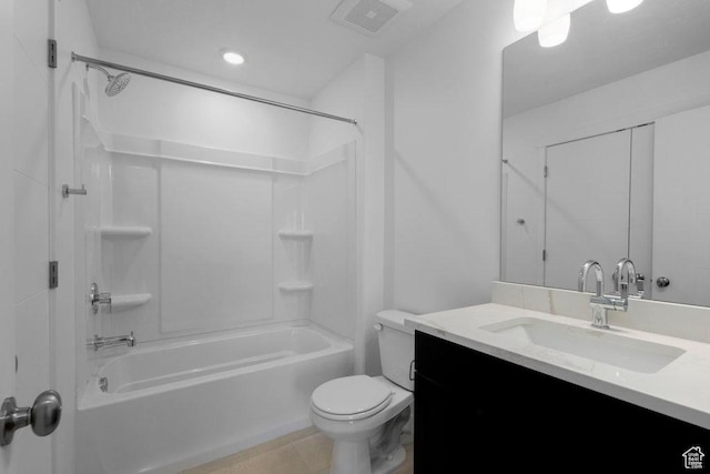 4126 S Winder Ward Dr Unit 2-123, Millcreek, UT 84124 - full bathroom with toilet, vanity, shower / washtub combination, and tile patterned flooring