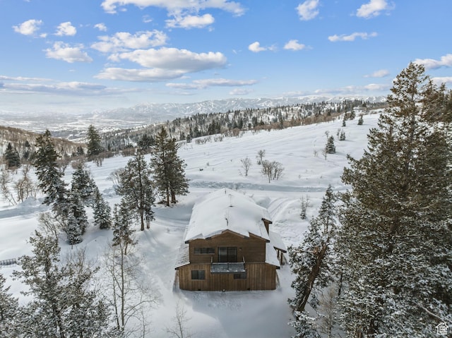 1430 W Arapaho Dr Unit 59, Coalville, UT 84017 - snowy aerial view featuring a mountain view