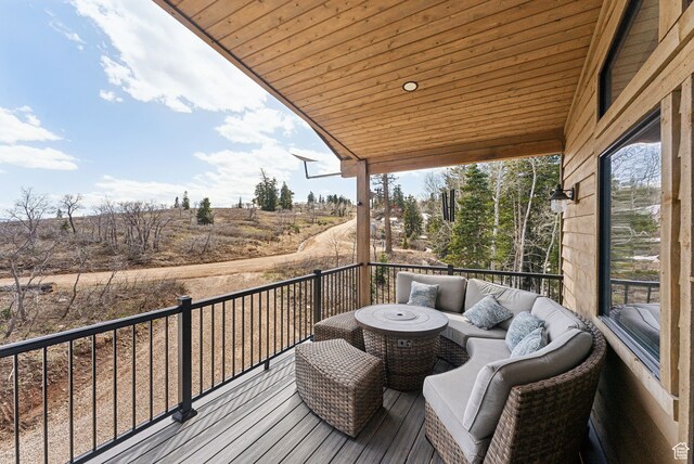 1430 W Arapaho Dr Unit 59, Coalville, UT 84017 - deck featuring an outdoor hangout area