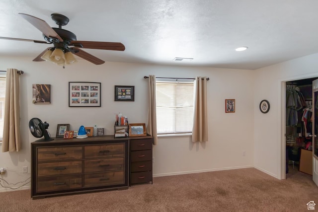 4623 Pueblo Verde Dr, Moab, UT 84532 - carpeted bedroom featuring a spacious closet, a closet, and ceiling fan