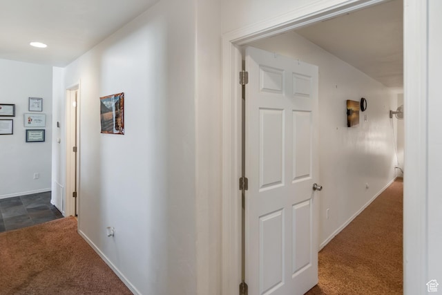 4623 Pueblo Verde Dr, Moab, UT 84532 - hall with dark colored carpet