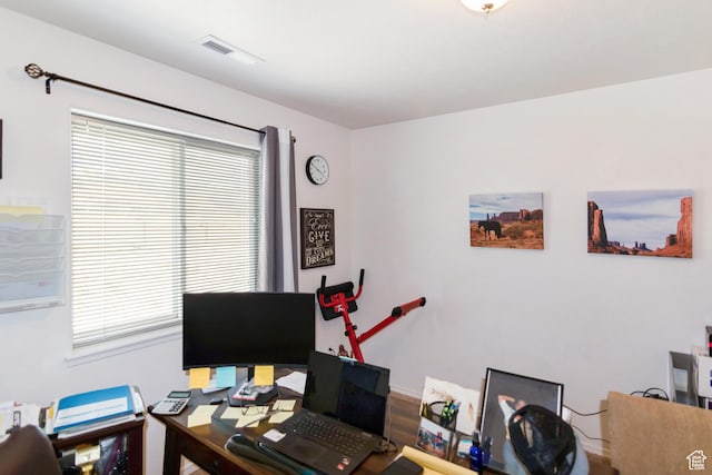 4623 Pueblo Verde Dr, Moab, UT 84532 - office area with hardwood / wood-style flooring and a wealth of natural light