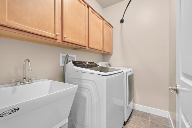 93 E 425 N, Vineyard, UT 84059 - laundry room with separate washer and dryer, a sink, cabinet space, and baseboards