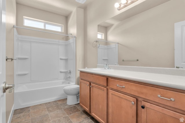 93 E 425 N, Vineyard, UT 84059 - full bath featuring stone finish floor, vanity, toilet, and tub / shower combination