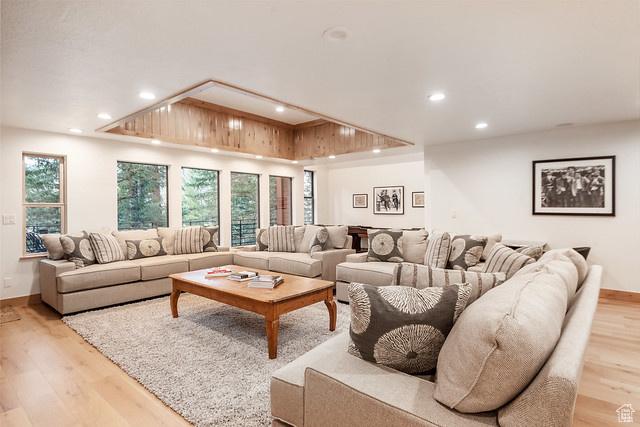 3009 E Black Forest Rd, Sundance, UT 84604 - living room featuring light hardwood / wood-style flooring and a wealth of natural light