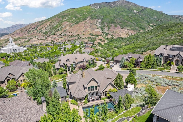 14234 S Canyon Vine Cv E, Draper, UT 84020 - bird's eye view with a mountain view