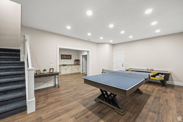 14234 S Canyon Vine Cv E, Draper, UT 84020 - game room with dark hardwood / wood-style floors