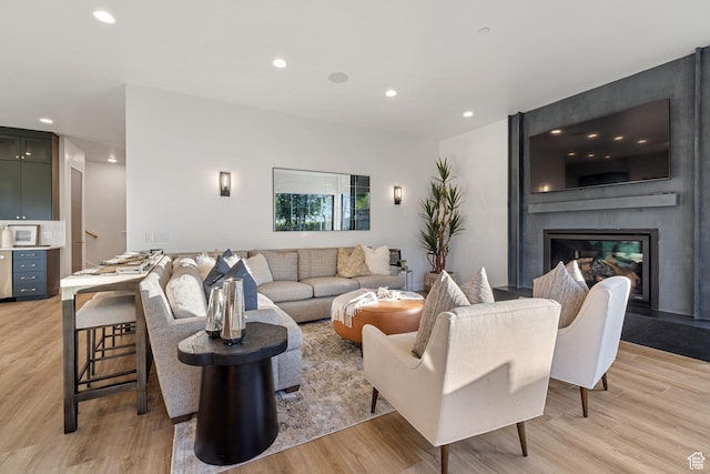 940 S N View Cir Unit 12, Woodland Hills, UT 84653 - living room featuring a fireplace and light hardwood / wood-style flooring
