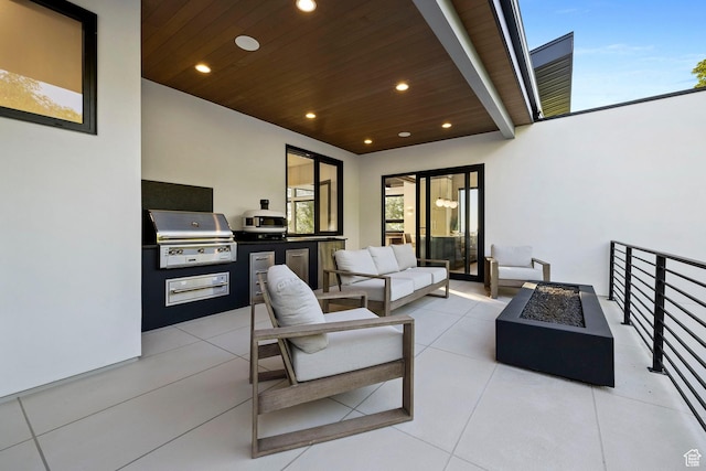 940 S N View Cir Unit 12, Woodland Hills, UT 84653 - view of patio featuring an outdoor living space with a fire pit and a grill