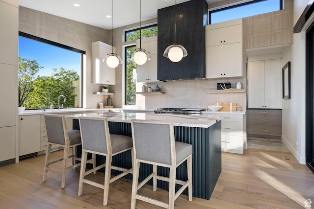 940 S N View Cir Unit 12, Woodland Hills, UT 84653 - kitchen featuring white cabinetry, light hardwood / wood-style flooring, and a healthy amount of sunlight