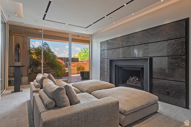 1559 E Tomahawk Dr N, Salt Lake City, UT 84103 - carpeted living room with floor to ceiling windows