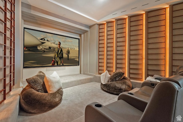1559 E Tomahawk Dr N, Salt Lake City, UT 84103 - home theater room with vaulted ceiling and built in features