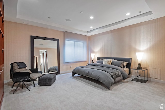 1559 E Tomahawk Dr N, Salt Lake City, UT 84103 - bedroom featuring a tray ceiling and carpet flooring