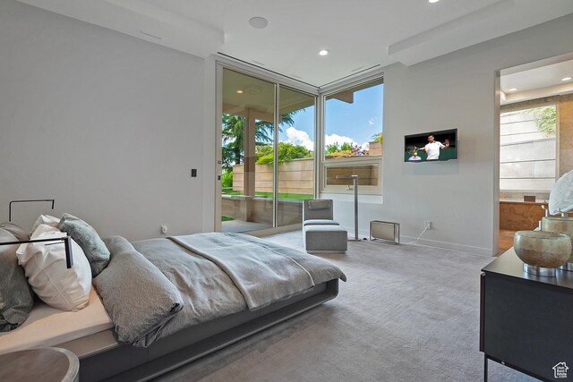1559 E Tomahawk Dr N, Salt Lake City, UT 84103 - carpeted bedroom featuring access to exterior