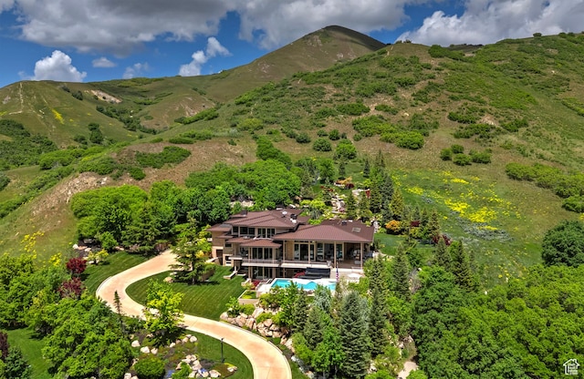 1559 E Tomahawk Dr N, Salt Lake City, UT 84103 - drone / aerial view with a mountain view