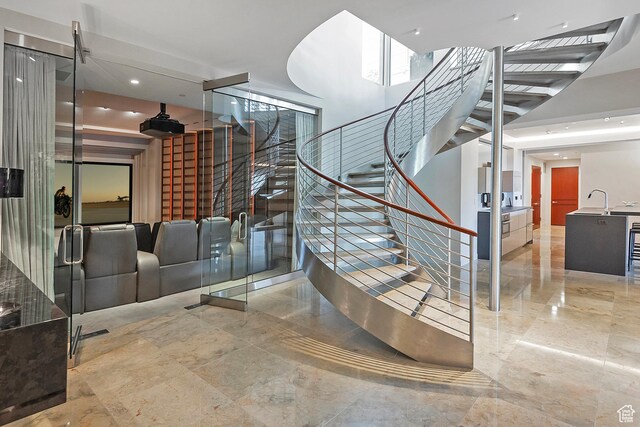 1559 E Tomahawk Dr N, Salt Lake City, UT 84103 - stairs featuring sink