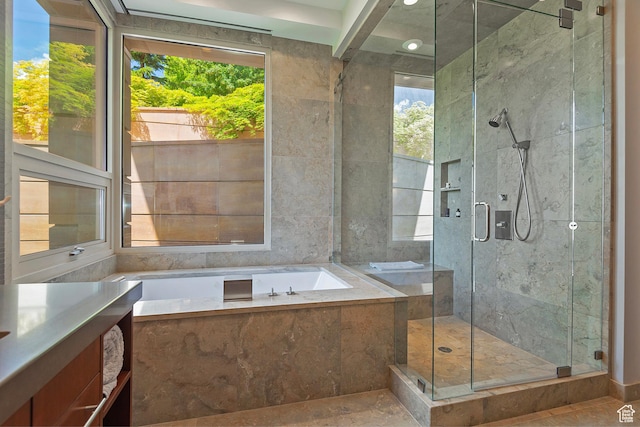 1559 E Tomahawk Dr N, Salt Lake City, UT 84103 - bathroom featuring shower with separate bathtub