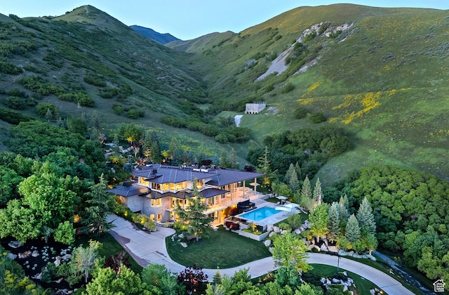 1559 E Tomahawk Dr N, Salt Lake City, UT 84103 - birds eye view of property with a mountain view