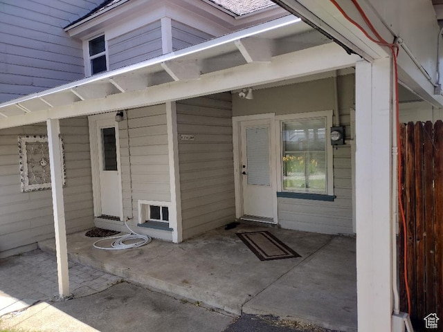 157 W 500 S, Logan, UT 84321 - doorway to property featuring a patio