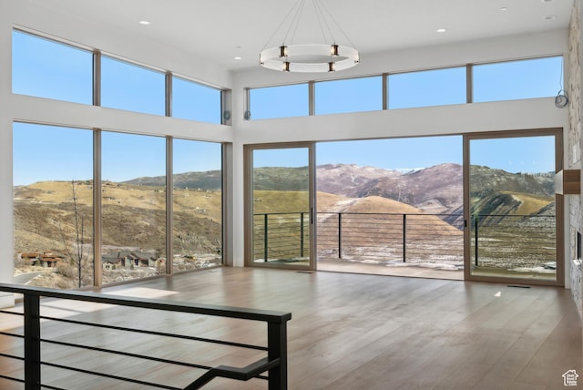 7702 N Fire Ring Glade, Park City, UT 84098 - unfurnished sunroom with a mountain view and a wealth of natural light